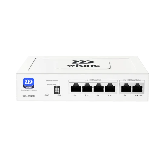 We-Tek WK-PS206 PoE комутатор за видеонаблюдение
