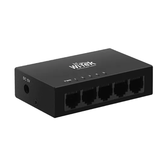 We-Tek WI-SG105 V3 PoE комутатор за видеонаблюдение