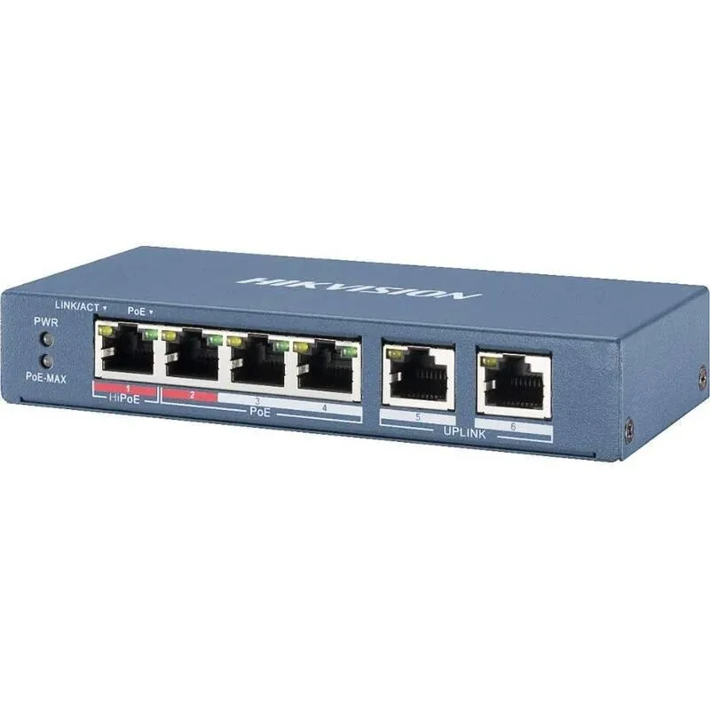 HIKVISION DS-3E1106HP-EI PoE комутатор за видеонаблюдение