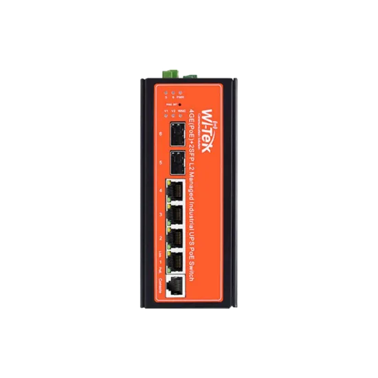 We-Tek WI-PMS306GF-UPS-I PoE комутатор за видеонаблюдение