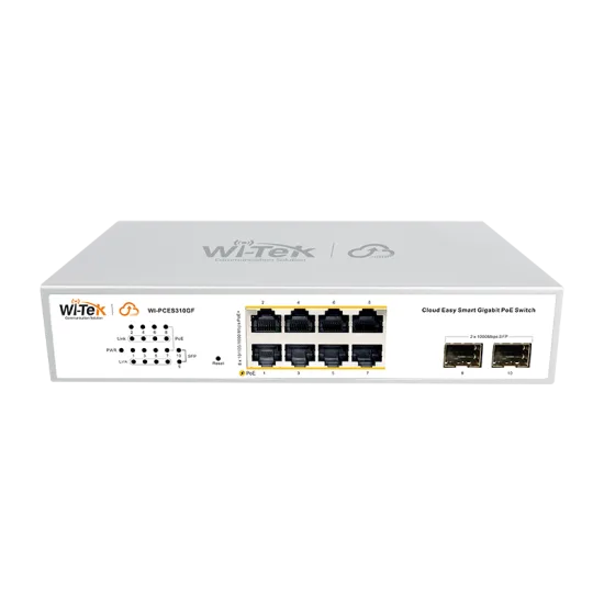 We-Tek WI-PCES310GF V2 PoE комутатор за видеонаблюдение